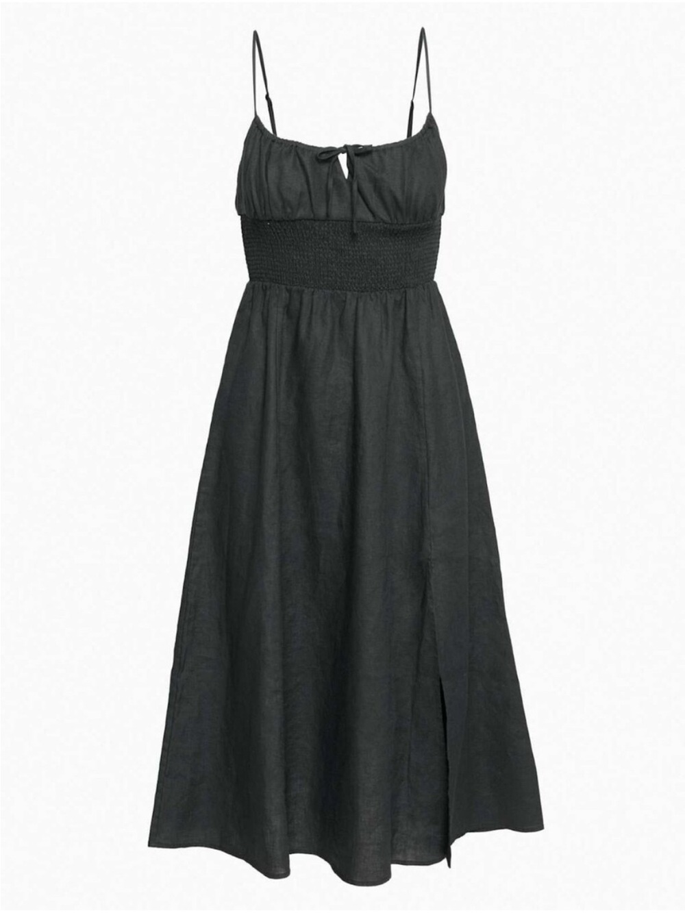 Aritzia Black Genoa Linen Dress